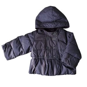Baby Gap Navy Blue Fleece-Lined Puffer Coat
